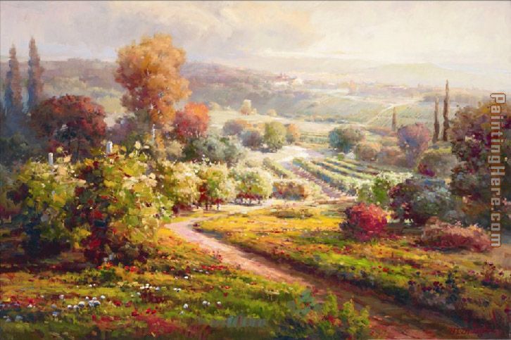 Valley View II painting - Roberto Lombardi Valley View II art painting